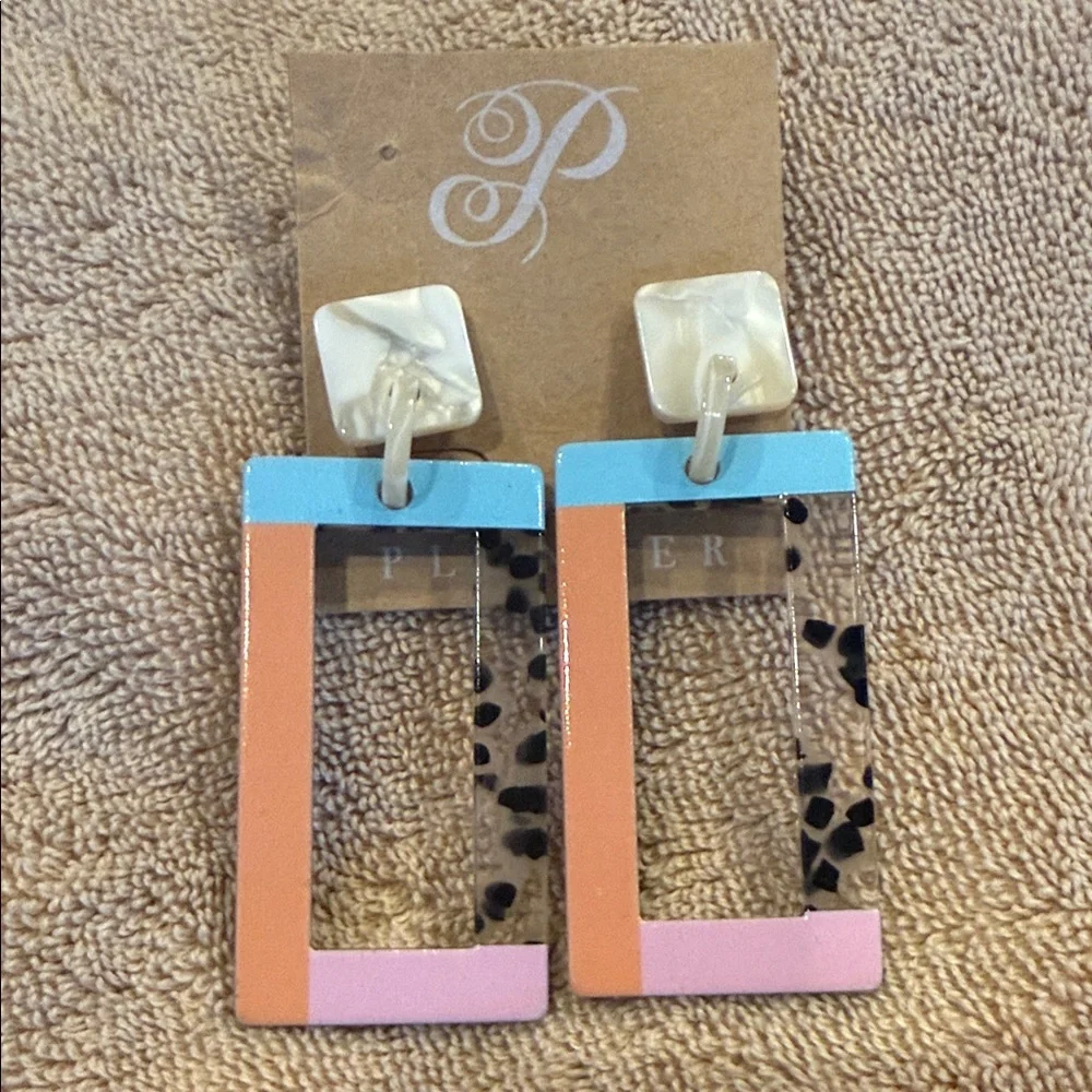 Colorful Geometric Earrings - Picture 1 of 3